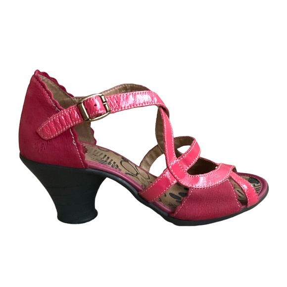 Fly London Red and Pink Heel Shoes, Size 37 Christmas - Picture 1 of 8